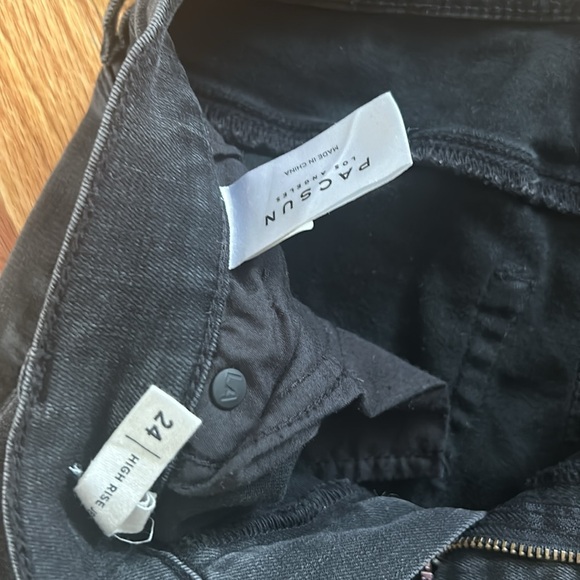 Faded Black PacSun High Rise Jeggings Jeans, size 24 - Picture 5 of 6